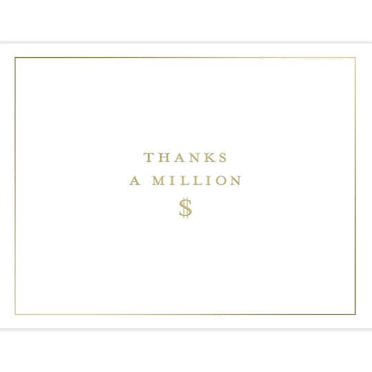 JAM Paper Thanks a Million Premium Thank You Card Sets, 12ct.